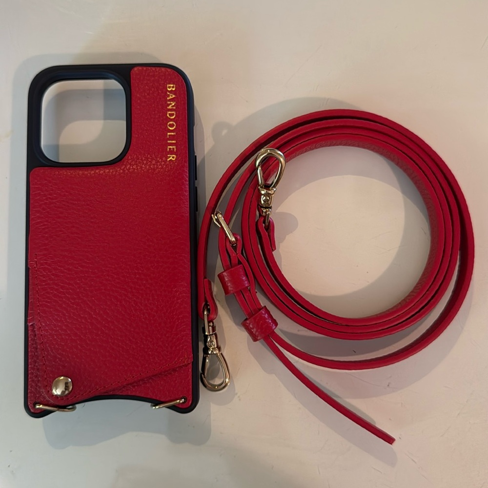 Bandolier phone case with strap